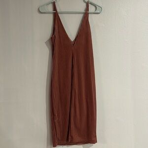 Stripe pattern mauve dress velvet